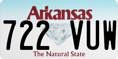AR license plate 722VUW