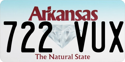 AR license plate 722VUX
