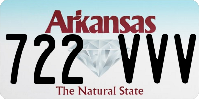 AR license plate 722VVV
