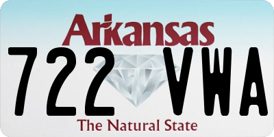 AR license plate 722VWA