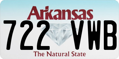 AR license plate 722VWB