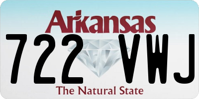 AR license plate 722VWJ