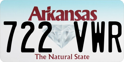 AR license plate 722VWR