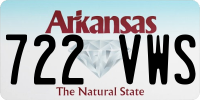 AR license plate 722VWS