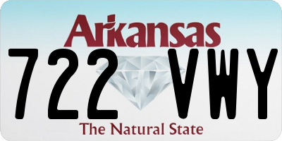 AR license plate 722VWY
