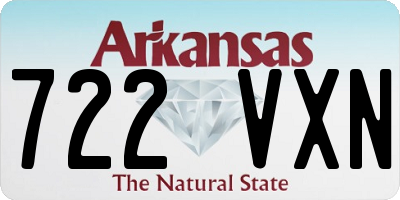 AR license plate 722VXN