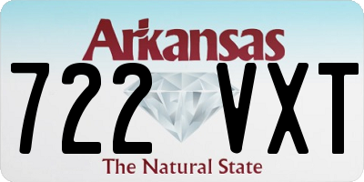 AR license plate 722VXT