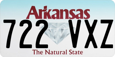 AR license plate 722VXZ