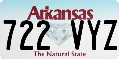 AR license plate 722VYZ