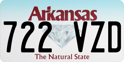 AR license plate 722VZD