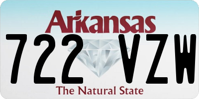 AR license plate 722VZW