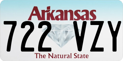 AR license plate 722VZY