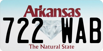 AR license plate 722WAB