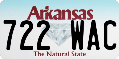 AR license plate 722WAC