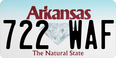 AR license plate 722WAF