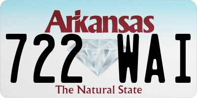 AR license plate 722WAI