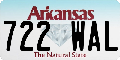 AR license plate 722WAL