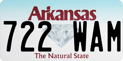AR license plate 722WAM