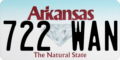 AR license plate 722WAN