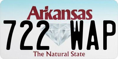 AR license plate 722WAP