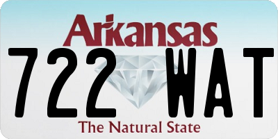 AR license plate 722WAT