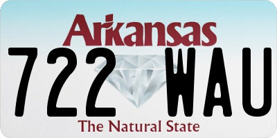AR license plate 722WAU