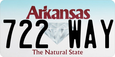 AR license plate 722WAY