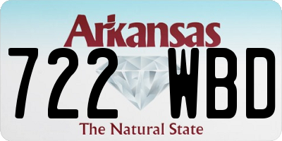 AR license plate 722WBD