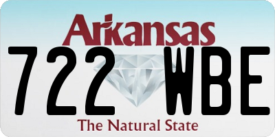AR license plate 722WBE
