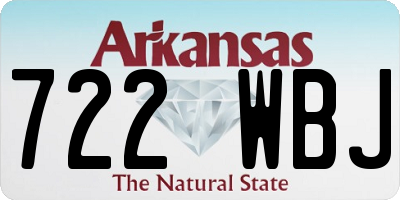 AR license plate 722WBJ