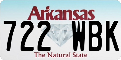 AR license plate 722WBK
