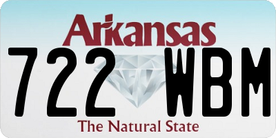 AR license plate 722WBM