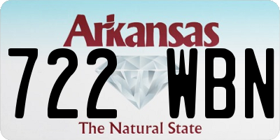 AR license plate 722WBN