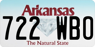 AR license plate 722WBO
