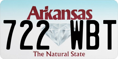 AR license plate 722WBT