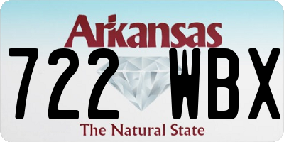 AR license plate 722WBX