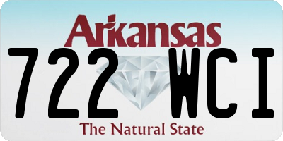 AR license plate 722WCI