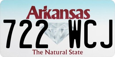 AR license plate 722WCJ