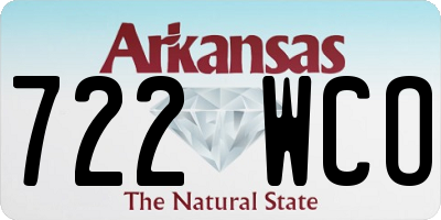 AR license plate 722WCO