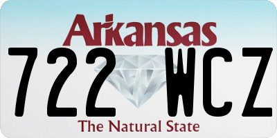 AR license plate 722WCZ