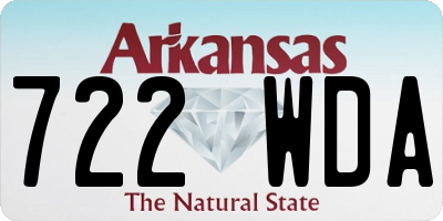 AR license plate 722WDA