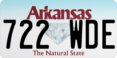 AR license plate 722WDE
