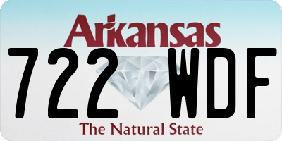 AR license plate 722WDF
