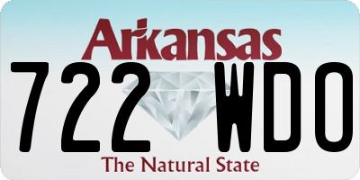 AR license plate 722WDO