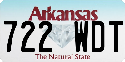 AR license plate 722WDT