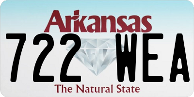 AR license plate 722WEA