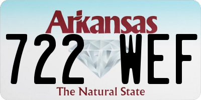 AR license plate 722WEF