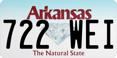 AR license plate 722WEI