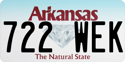 AR license plate 722WEK