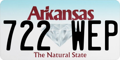 AR license plate 722WEP